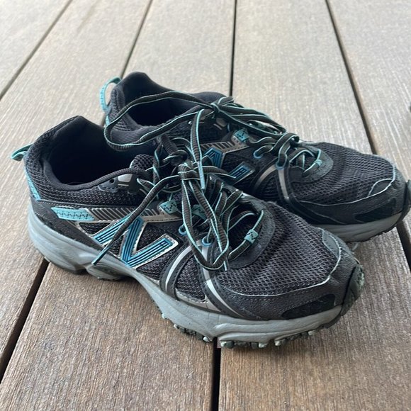 New balance trail running sneakers gray/blue size 7.5 - Picture 3 of 6